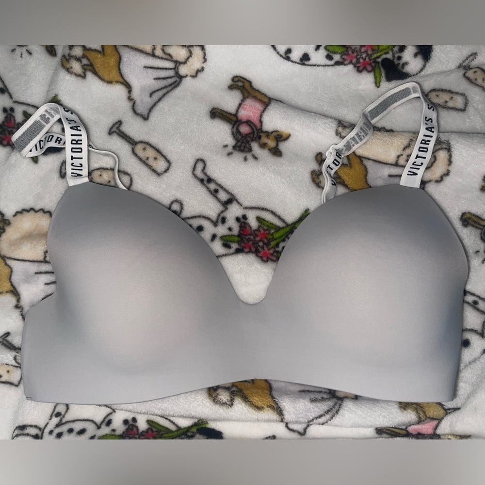 Gray 36C Victorias Secret lightly lined t-shirt bra in perfect condition🩶